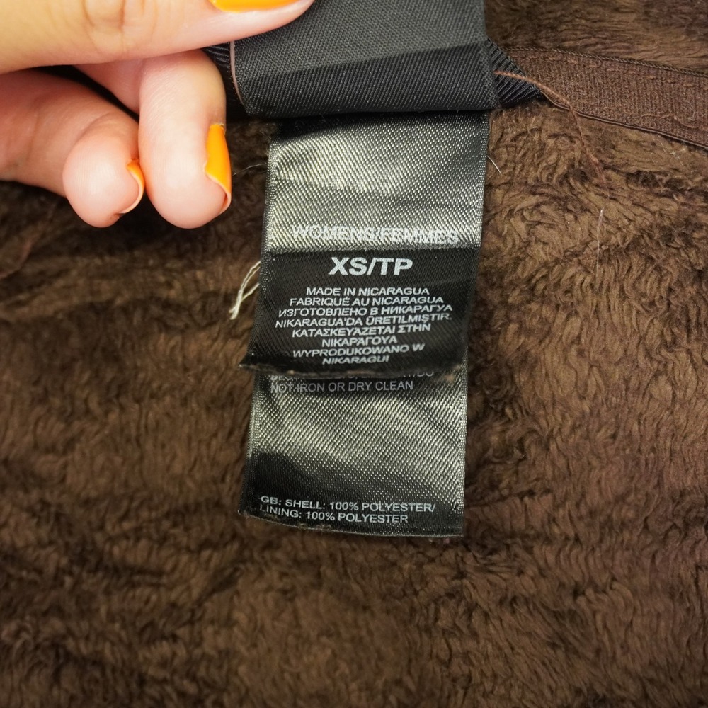 The North Face Osito 2 Fleece Jacket Womens XS Brown Full Zip Soft Fuzzy - Picture 6 of 13